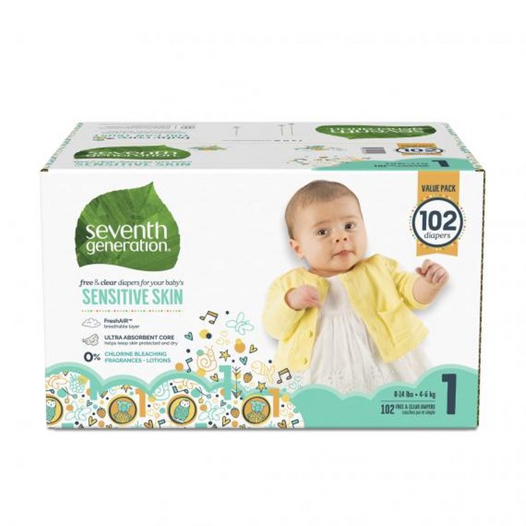 Download Seventh Generation Free Clear Diapers Mega Pack Pack Of 3 Stage 1 102 Count Baby Amore PSD Mockup Templates